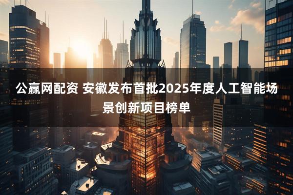 公赢网配资 安徽发布首批2025年度人工智能场景创新项目榜单
